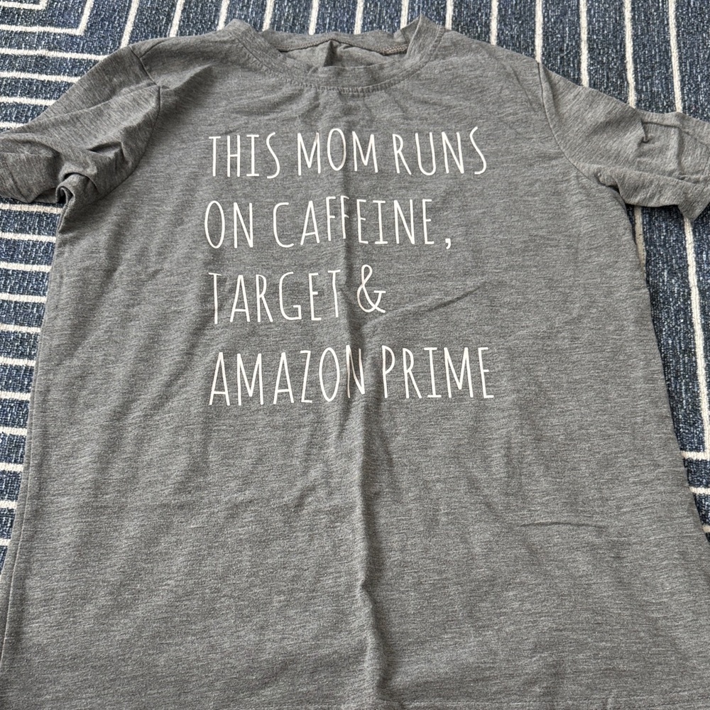 Gray Tee with Fun Mom Quote